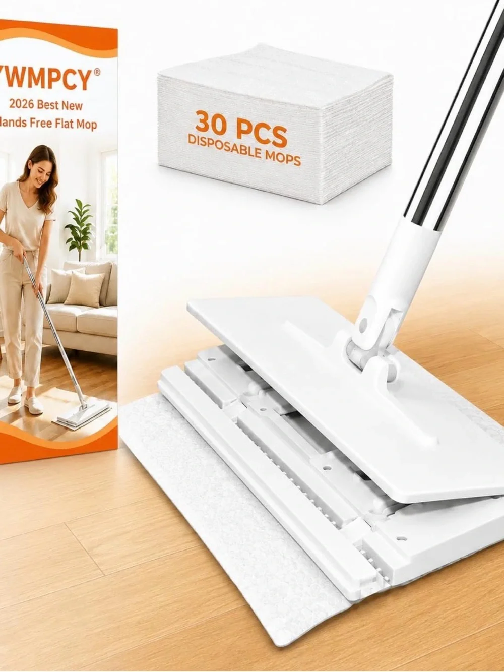 White Floor Spray Mop by